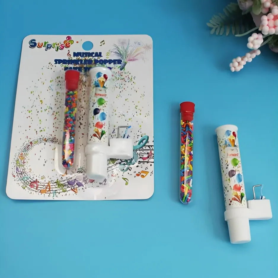 Musical Candle Popper | Confetti Cake Topper for Birthdays