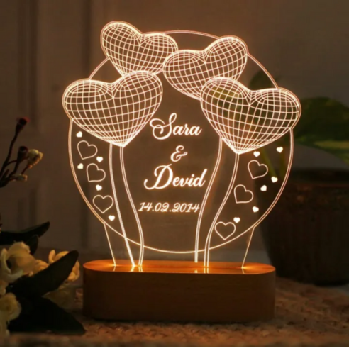 3D Name Lamp Pakistan Custom LED Gift for Birthday and Anniversary