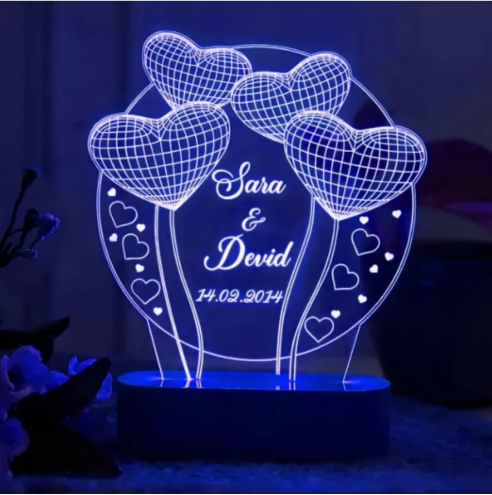 3D Name Lamp Pakistan Custom LED Gift for Birthday and Anniversary