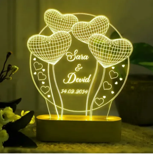 3D Name Lamp Pakistan Custom LED Gift for Birthday and Anniversary