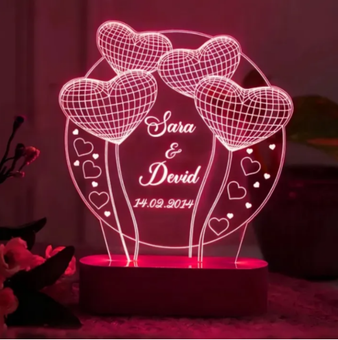 3D Name Lamp Pakistan Custom LED Gift for Birthday and Anniversary