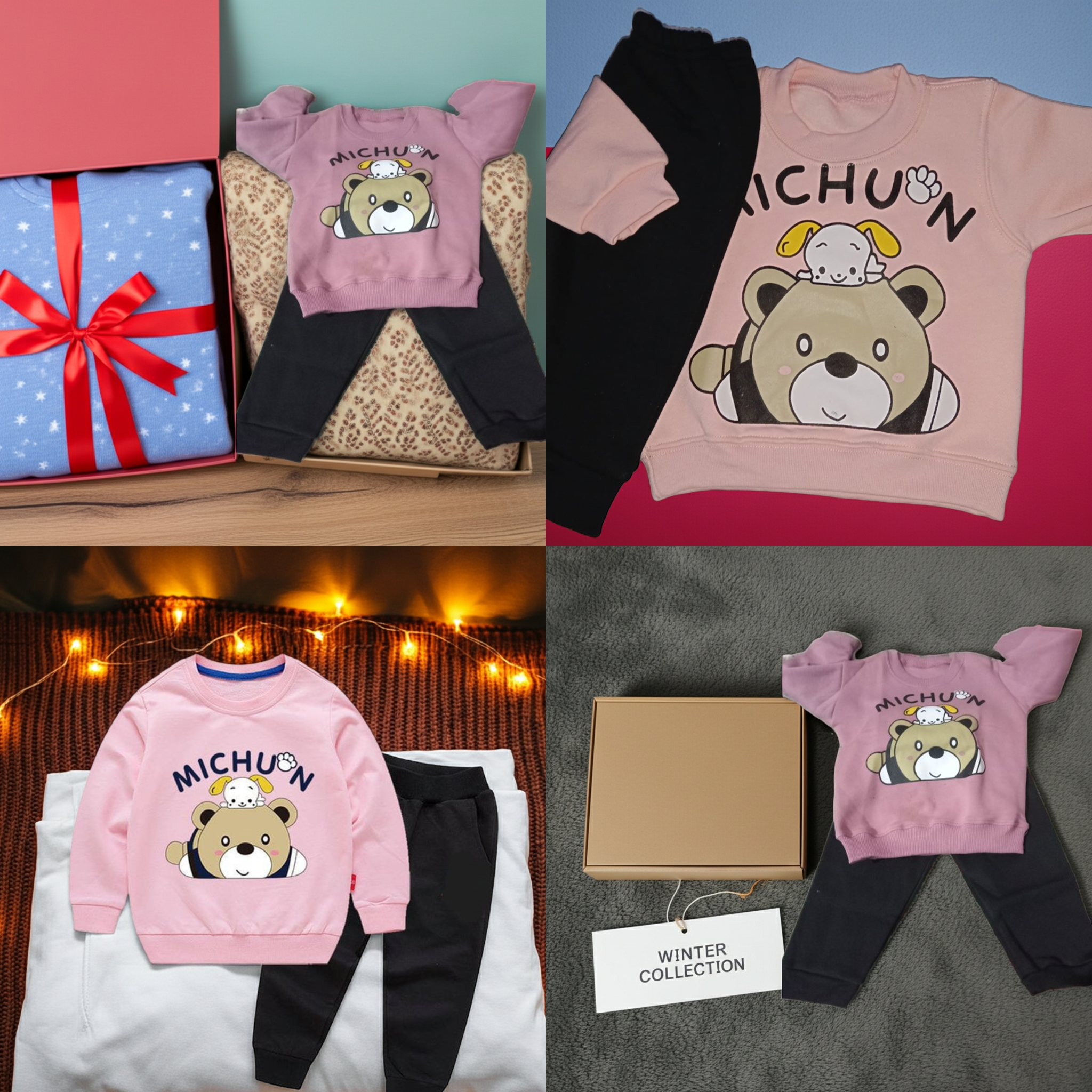 Pakstyle Winter Clothes Collection for Kids Girls