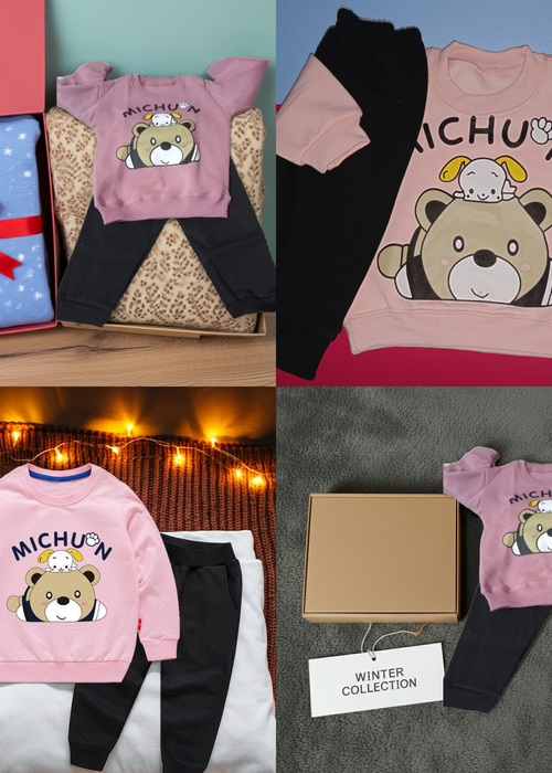 Collage of pink sweatshirt with bear design and black pants.
winter clothes
winter fashion
warm clothes for winter
warm trousers
winter shirts
warm trousers for winter
winter apparel
trending winter wear
winter clothes sale
cheap winter clothes
winter suit
infant winter clothes
newborn winter suit
winter wear sale
winter clothes clearance
pakstyle winter collection